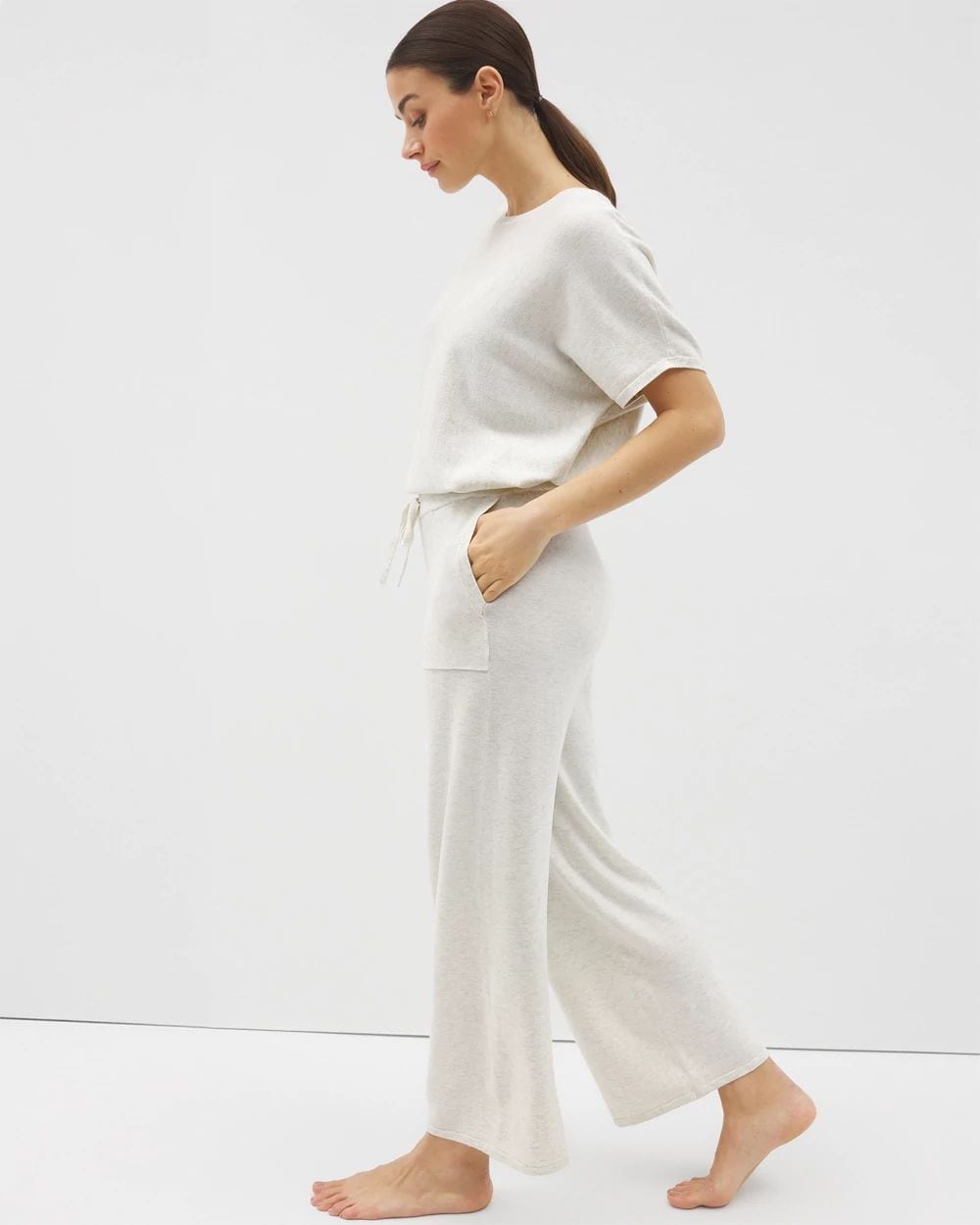 Sweater Wide-Leg Crop Pant | Soma